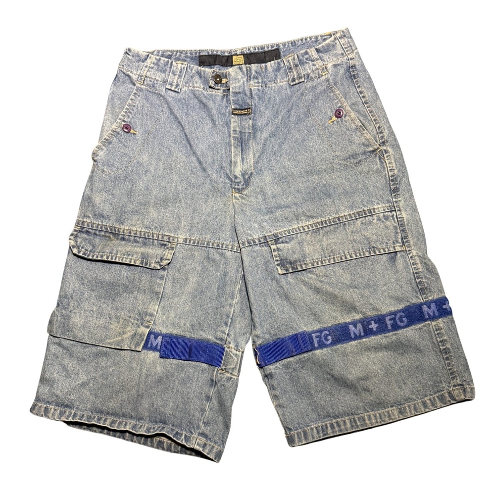Vintage Marithe Francois Girbaud Denim Cargo Shorts Size 33
